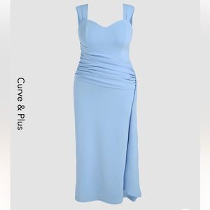 Cider curve & plus perrywinkle Gown